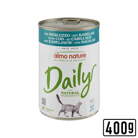 ≪猫≫almo nature アルモネイチャー デイリーメニュー缶 タラ 400g キャットフード ウェットフード 正規品【POINTUP20】