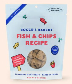 BOCCE'S ボッチェーズ フィッシュ＆チップス ビスケット 141g 小麦粉不使用 ドッグトリーツ 犬用おやつ【0527pu】