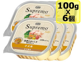 Nutro Supremo ニュートロ シュプレモ 子犬用 トレイ 100gx6個 SET ウエットフード【0523pu】