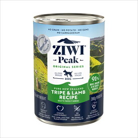 ZiwiPeak WET TRIPE & LAMB FOR DOGS トライプ＆ラム ドッグ缶 390g　ウエット ドッグフード【0424pu】