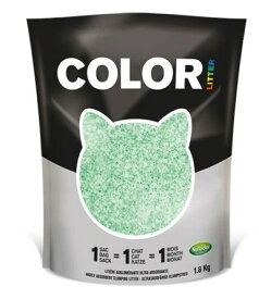 カラーリター グリーン 1.8kg 猫用トイレ キャットリター 猫砂 シリカゲル 猫砂
