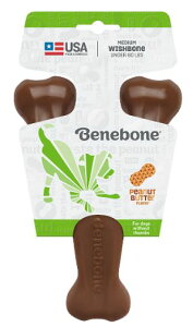 Benebone ベネボーン ウィッシュボーン ピーナッツバター ミディアム 犬用 おもちゃ【PU1017】