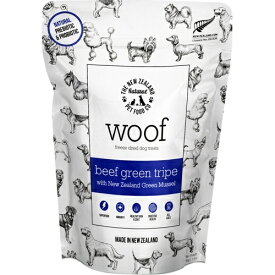 WOOF ワフ ビーフグリーントライプwith緑イ貝 40g ナチュラルフード おやつ ドッグトリーツ【PU0402】