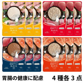 【猫】リバードコーポレーション ねこみ〜る 無添加サプリ SuppleValue5 胃腸健康維持 4種各3点 合計12点 40gx12 猫用フード ウェットフード 一般食 食べ比べ パウチネコポス可1セットまで SET【5%OFFクーポン6月4日6:59まで】
