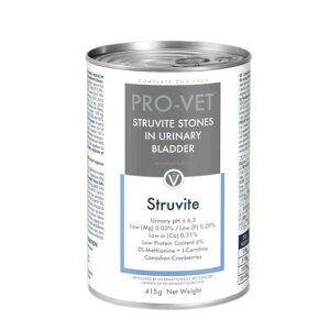 【犬】PRO-VET プロベット Struvite ストルバイト 415g 犬 ウェットフード 療法食 尿石溶解 再発防止【PU1017】