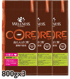 WELLNESS CORE ウェルネスコア 小型犬 体重管理用 骨抜き七面鳥 800gx3袋 ドッグフード 犬用 ドライフード 総合栄養食【SET】【0424pu】