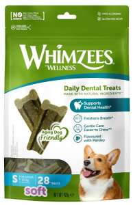 【犬】WHIMZEES ウィムズィーズ DENTAL TREATS デンタルトリーツ 息さわやか やわらかタイプ S 28個入り 犬用おやつ デンタルガム ドッグトリーツ