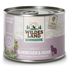Wildes Land　ワイルドランド クラシックウサギ＆チキンとクランベリー入り200g缶詰 キャットフード ウェットフード 総合栄養食