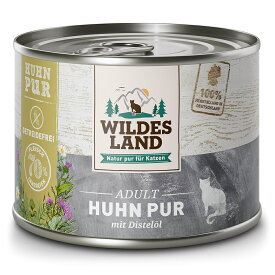 Wildes Land　ワイルドランドPUR ピュアチキン ベニバナオイル　200g缶詰 キャットフード ウェットフード 総合栄養食