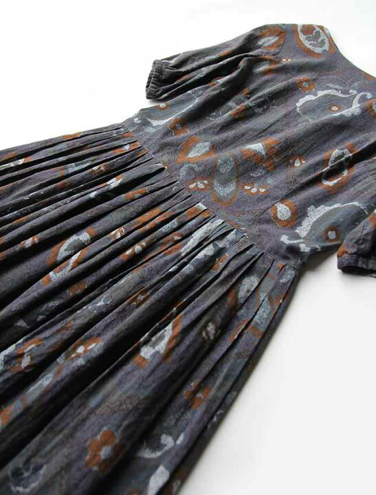 楽天市場 送料無料 50 60年代 フローラル プリント ドレス 中古 ワンピース アメリカ古着 レディース 50s 60s カジュアル コットン 花柄 半袖 ブルー グレー Matin マタン楽天市場店