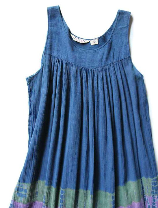 楽天市場】ヴィンテージ 70年代 インド綿 BOHO ロング ドレス SIZE M 
