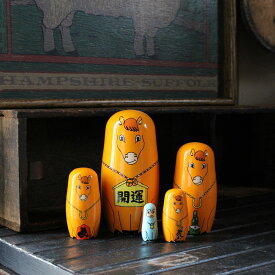 ＼10日最大ポイント8倍／ハッピーニューホース マトリョーシカ | 干支(馬・午年)のマトリョーシカ "Happy New Horse" MIDORI KOMATSU うま 木製 置物 北欧風 インテリア 雑貨 ギフト プレゼント 縁起物 幸運 開運