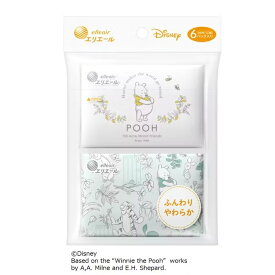 (送料無料)(まとめ買い・ケース販売)ポケットティッシュ エリエール ディズニー デザイン 流せる ポケット プーさん（6パック入）（24個セット）/ 大王製紙