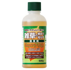 (送料無料)コスパ抜群プロ仕様の除草剤 スーパーグリホ 500ml (150坪用×20本セット)（希釈タイプ）（非農耕地用） (グリホサート液剤)/ ハート