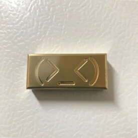 真鍮製顔文字マグネット 1ヶ　マグネット 磁石　冷蔵庫　写真　貼れます　日本製　ビレット　真鍮製