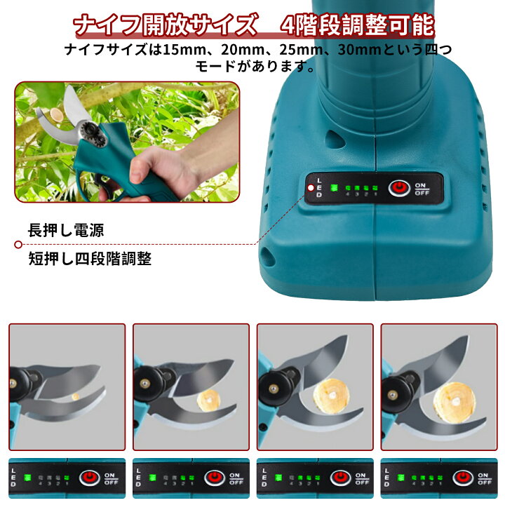 楽天市場】【超お得セット】1年保証 マキタ 互換 充電式 剪定バサミ 