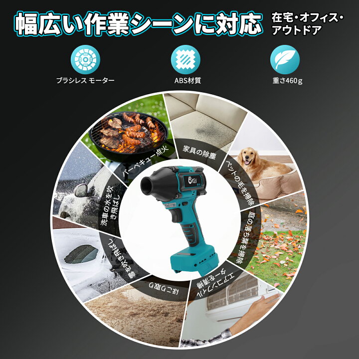 楽天市場】【2026最新モデル】超強力 ブロワー 洗車 マキタ 18V 