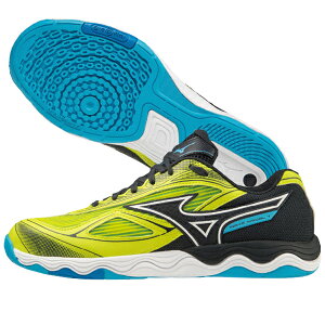 ミズノ ウエーブメダル 7 WAVE MEDAL 7 81GA231501 卓球シューズ 01:イエロー×ブラック×ライトブルー
