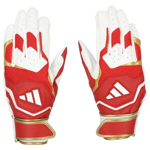 メール便発送可 アディダス adidas 野球/ソフトボール バッティンググラブ BASIC LBG404-1164 ジュニア/両手用 1164:ホワイト×レッド