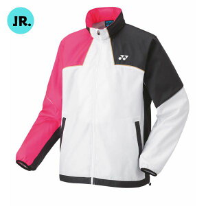 ヨネックス YONEX ジュニア(子供用) 裏地付ウィンドウォーマー(アウター/ジャージ) 70095J-062 テニス/バドミントンウェア 062:ホワイト/ピンク 特価