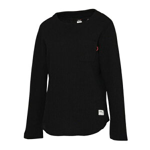 ナンガ NANGA エコハイブリッド ワッフル ボートネック ロングスリーブTシャツ(ウィメンズ) NW2332-1E234 BLK 長袖Tシャツ