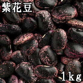 紫花豆 (紫花いんげん) (1kg) 令和5年 北海道産 【メール便対応/1kgまで】