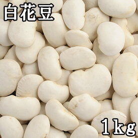 白花豆 (白いんげん) (1kg) 令和5年 北海道産 【メール便対応/1kgまで】