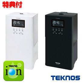 【選ぶ景品付き】 テクノス イオン 上部給水 ハイブリッド加湿器4L 加湿器 TEKNOS ミスト 超音波 テクノイオン タイマー付き ホワイト ブラック JHI-412 JHI-413（K）乾燥対策 冬 お部屋 自宅 オフィス 事務所 湿度調整 送料無料