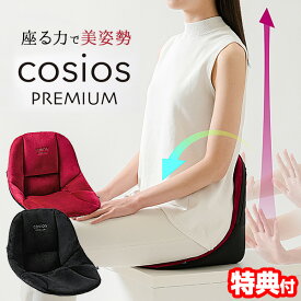 《2000円クーポン配布中》【選ぶ景品】 骨盤を起こす コシオス プレミアム 美姿勢椅子 骨盤 姿勢 美姿勢 座椅子 背筋 お尻 腰が楽 腰 背中 サポート クッション 座布団 椅子 チェア ブラック 黒 レッド 赤 腰 背中 二段階 S字カーブ オフィス 車 サンファミリー co