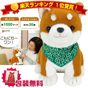 【2日間限定抽選で全額クーポン】TVで紹介《包装無料》すぐに遊べる電池付 柴犬ぬいぐるみ 新型 バンダナ付 しばいぬこうた 柴犬 ぬいぐるみ 豆柴 コウタ 歌う しゃべる犬 音声認識 会話 電