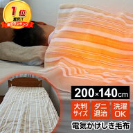 【4/10限定2人に1人最大100%P】【選ぶ景品】 テクノス 洗える 掛敷電機毛布 大判 セミダブルサイズ EM-80…