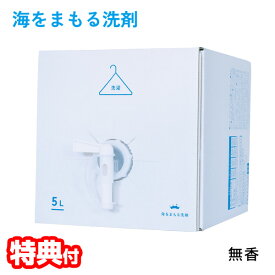 《2000円クーポン配布中》【選ぶ景品付】 海をまもる洗剤 洗濯用 5L ボックス 無香 海を守る洗剤 5000ml 無香料 すすぎ1回 時短 柔軟剤不要 エコ 油汚れ 洗浄 ランドリー洗剤 赤ちゃん 肌にやさしい せんたく用 洗濯洗剤 キッチン 食器用洗剤 エシカル洗剤 そうじ