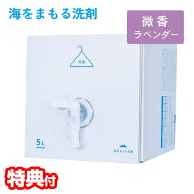 《2000円クーポン配布中》【選ぶ景品付】 海をまもる洗剤 洗濯用 5L ボックス 微香 ラベンダー 海を守る洗剤 すすぎ1回 時短 柔軟剤不要 エコ 油汚れ 洗浄 ランドリー 赤ちゃん 肌にやさしい せんたく用 洗濯洗剤 キッチン 食器用洗剤 エシカル洗剤 そうじ 掃除用
