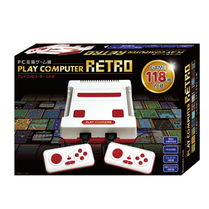 楽天市場】プレイコンピューターレトロ FC互換ゲーム機 内蔵ゲーム118 