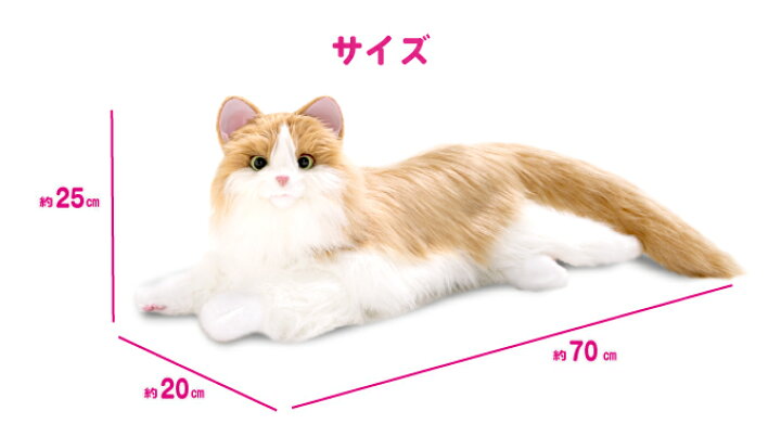 楽天市場 あなたのパートナー しっぽふりふり あまえんぼうねこちゃん ネコ型ペットロボット ニャーンとお返事 動くぬいぐるみ ネコ 猫 しっぽフリフリ 甘えん坊 猫ちゃん ネコちゃん ニャンテック マツカメショッピング