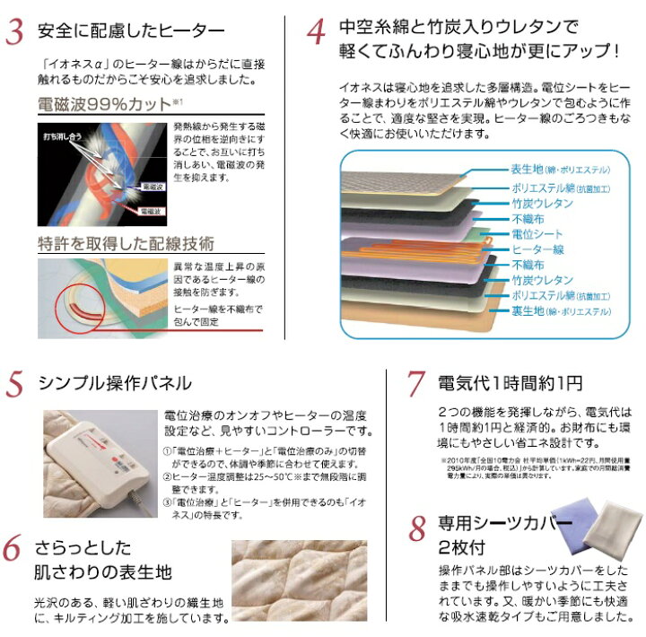楽天市場】イオネス アルファ AX-HM1010S 家庭用電位治療器 ioness 電気式布団 温熱マット 寝具 温熱治療器 電気暖房機 電気敷き毛布 温熱マット ホットマット イオネスプラス の姉妹品 : マツカメショッピング 楽天市場】イオネス アルファ AX-HM1010S 家庭用電位治療器 ioness 電気式布団 温熱マット 寝具 温熱治療器 電気暖房機 電気敷き毛布 温熱マット ホットマット イオネスプラス の姉妹品 : マツカメショッピング