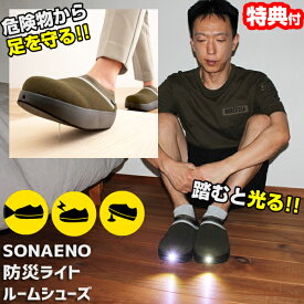 《2000円クーポン配布中》【選ぶ景品】 SONAENO 防災ライトルームシューズ ソナエノ 防災シューズ 防災靴 LEDライト付き ルームシューズ 履くと光る 安全靴 防災サンダル 防災アドバイザー 高荷智也 監修 災害対策 防災グッズ 室内履き 防災 ルームスリッパ 普段使