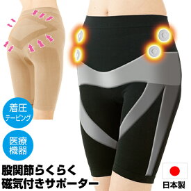股関節らくらく磁気付きサポーター 磁気治療器 管理医療機器 日本製 骨盤補正ガードル 骨盤補整サポーター 骨盤スパッツ ロングガードル 着圧スパッツ 矯正下着 補整下着 着圧テーピング ヒップライン 股関節楽々磁気付きサポーター 股関節ら