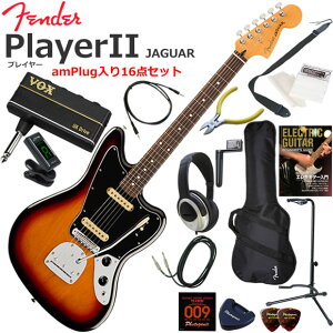 Fender �t�F���_�[ PlayerII Jaguar/3CS/R �G���L�M�^�[ ���S�҃Z�b�g �w�b�h�z���E�M�^�[�E�A���vamPlug��������16�_�Z�b�g