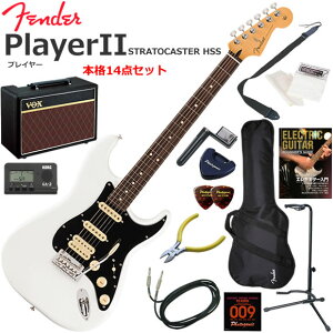 Fender �t�F���_�[ PlayerII Stratocaster HSS/PWT/R �G���L�M�^�[ ���S�҃Z�b�g �l�C��VOX Pathfinder10���������{�i14�_�Z�b�g