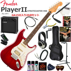Fender �t�F���_�[ PlayerII Stratocaster HSS/TCB/R �G���L�M�^�[ ���S�҃Z�b�g ���K�p�A���v�Ƃ��Ă̎g���Ղ�GA15II�������Ă�20�_�Z�b�g