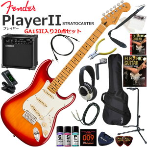 Fender �t�F���_�[ PlayerII Stratocaster/ACB/M �G���L�M�^�[ ���S�҃Z�b�g ���K�p�A���v�Ƃ��Ă̎g���Ղ�GA15II�������Ă�20�_�Z�b�g