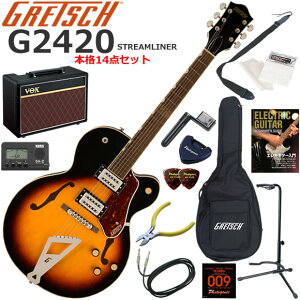 Gretsch �O���b�` G2420 Streamliner/ABB �G���L�M�^�[ ���S�҃Z�b�g �l�C��VOX Pathfinder10���������{�i14�_�Z�b�g