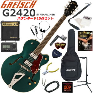 Gretsch �O���b�` G2420 Streamliner/CGR �G���L�M�^�[ ���S�҃Z�b�g 10w�A���v���������X�^���_�[�h15�_�Z�b�g