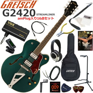 Gretsch �O���b�` G2420 Streamliner/CGR �G���L�M�^�[ ���S�҃Z�b�g �w�b�h�z���E�M�^�[�E�A���vamPlug��������16�_�Z�b�g