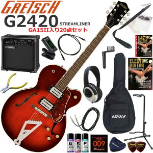 Gretsch �O���b�` G2420 Streamliner/CLB �G���L�M�^�[ ���S�҃Z�b�g ���K�p�A���v�Ƃ��Ă̎g���Ղ�GA15II�������Ă�20�_�Z�b�g