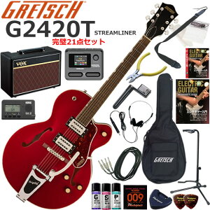 Gretsch �O���b�` G2420T Streamliner/BRW �G���L�M�^�[ ���S�҃Z�b�g VOX Pathfinder10�ƃG�t�F�N�^�[�������Ă銮��21�_�Z�b�g