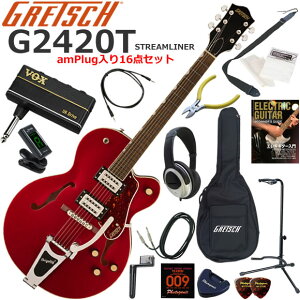 Gretsch �O���b�` G2420T Streamliner/BRW �G���L�M�^�[ ���S�҃Z�b�g �w�b�h�z���E�M�^�[�E�A���vamPlug��������16�_�Z�b�g