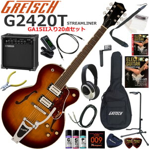 Gretsch �O���b�` G2420T Streamliner/HVB �G���L�M�^�[ ���S�҃Z�b�g ���K�p�A���v�Ƃ��Ă̎g���Ղ�GA15II�������Ă�20�_�Z�b�g