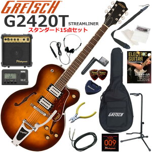 Gretsch �O���b�` G2420T Streamliner/RBB �G���L�M�^�[ ���S�҃Z�b�g 10w�A���v���������X�^���_�[�h15�_�Z�b�g